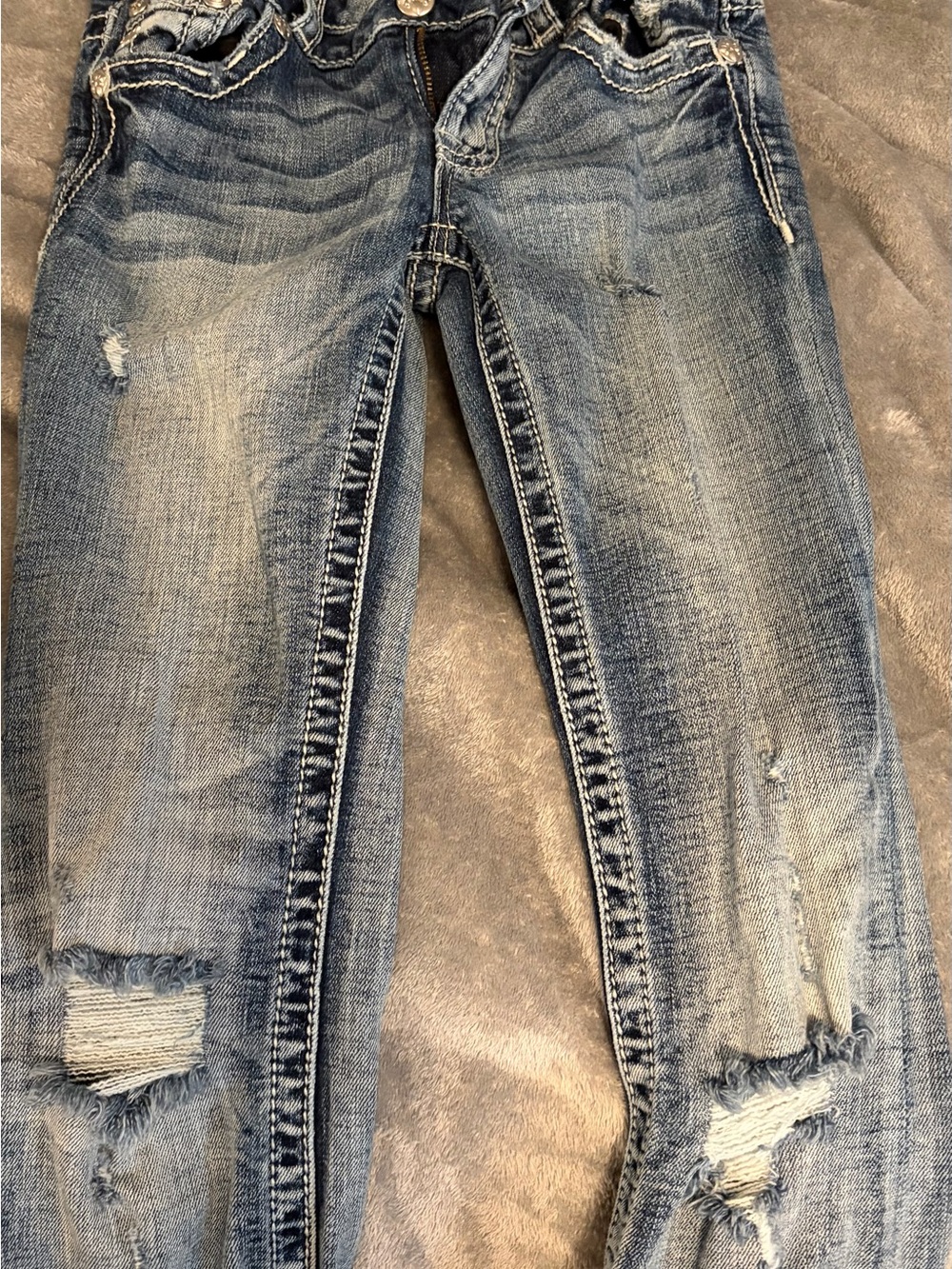 Miss Me Light Blue Distressed Skinny Jeans